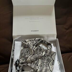 ARK Swimwear Snake High Cut Bikini Set. Sz: Medium Nylon Spandex Orig:$89